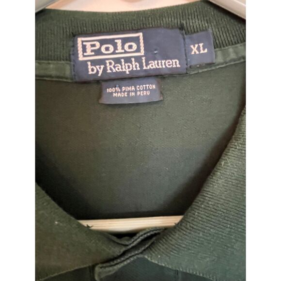 Polo by Ralph Lauren XL Men's Long Sleeve Hunter Green Polo Shirt - Picture 5 of 8
